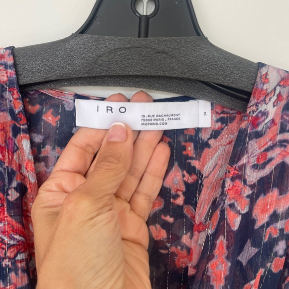 IRO Saola Floral Blouse Multi Medium Size 0-2 French size 34 - Picture 4 of 7